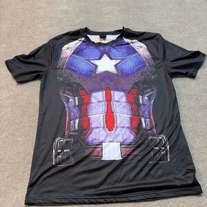 Black Superhero Graphic T-Shirt 0272